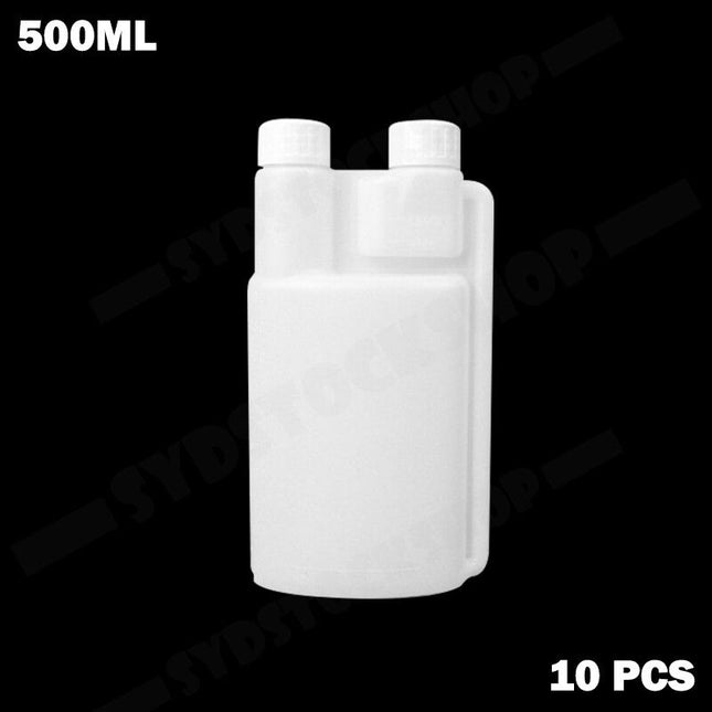 10-Pack 500ml Plastic Twin Chamber Bottles with Tamper Evident Caps 2