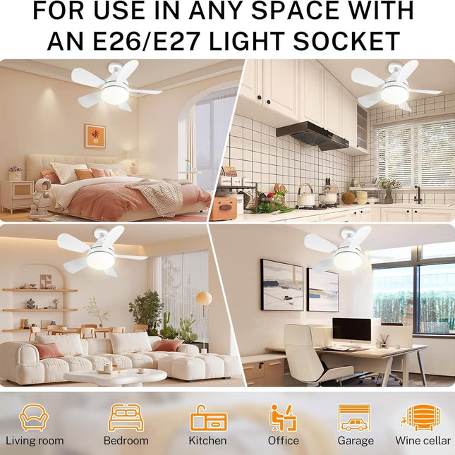 16.5 Ceiling Fan with LED Light 3-Speed Remote Control 2