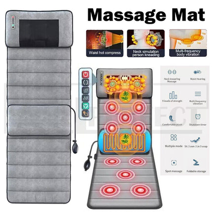 Electric Full Body Massage Mat 10 Motors Heated 45cm Width 2