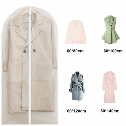 10x Transparent Garment Bags 60x100cm Dustproof Suit Coat Cover Storage 2