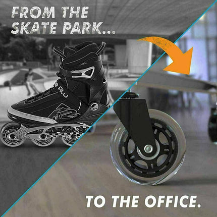 3 Swivel Rollerblade Chair Wheels, 7/16 Stem, All Floors - 5 Pack 3