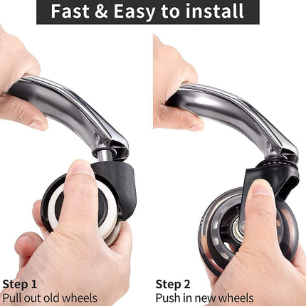 3 Swivel Rollerblade Chair Wheels, 7/16 Stem, All Floors - 5 Pack 6