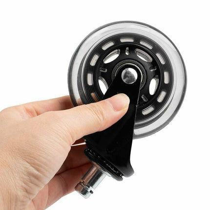 3 Swivel Rollerblade Chair Wheels, 7/16 Stem, All Floors - 5 Pack 7