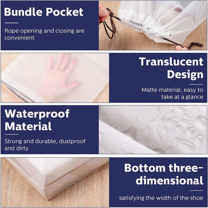 10PCS Travel Shoe Bags Portable Storage Pouch Drawstring Dust Organizer 4