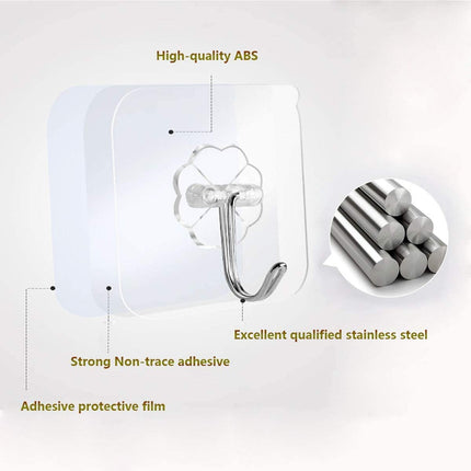24 Packs Heavy Duty Adhesive Hooks Kitchen Wall Hooks 4