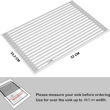 Over The Sink Multipurpose Roll-Up Dish Drying Rack (52 x 33 cm) 3