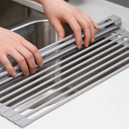 Over The Sink Multipurpose Roll-Up Dish Drying Rack (52 x 33 cm) 9