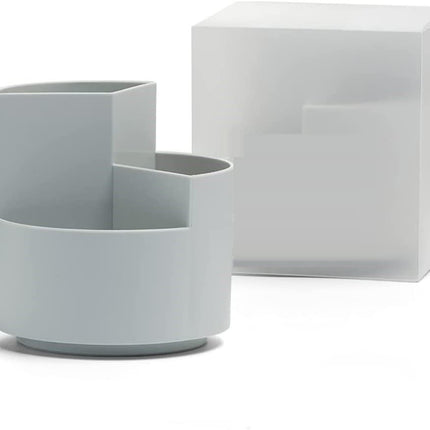 360 degree rotating multi-functional pen holder with 3 separate layer for office desk organiser (Grey) 5
