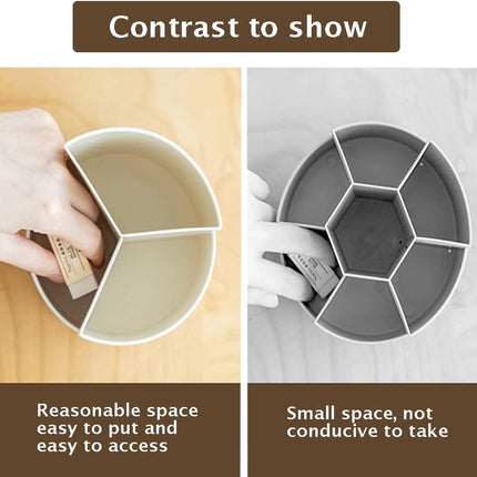 360 degree rotating multi-functional pen holder with 3 separate layer for office desk organiser (White) 6
