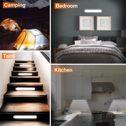 54 LED Rechargeable Under Cabinet Night Lighting for Kitchen and Bedroom (Sliver and White Light) 7