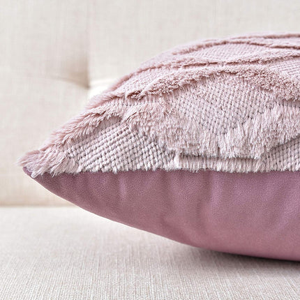 2 Pack Decorative Boho Throw Pillow Covers 45 x 45 cm (Pink) 2