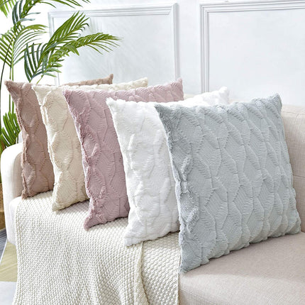 2 Pack Decorative Boho Throw Pillow Covers 45 x 45 cm (Pink) 6