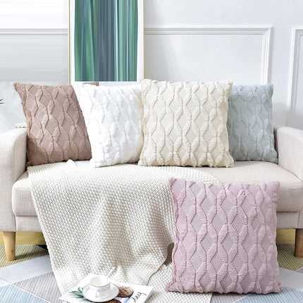 2 Pack Decorative Boho Throw Pillow Covers 45 x 45 cm (Pink) 7