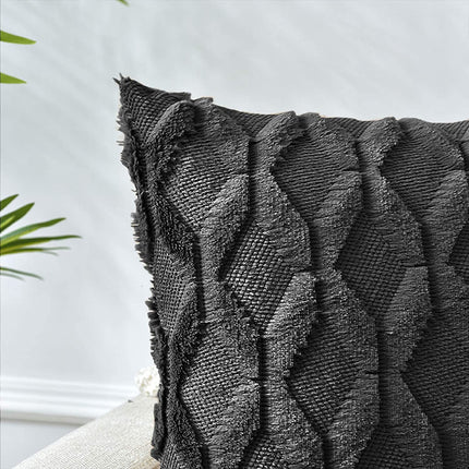 2 Pack Decorative Boho Throw Pillow Covers 45 x 45 cm (Black) 3