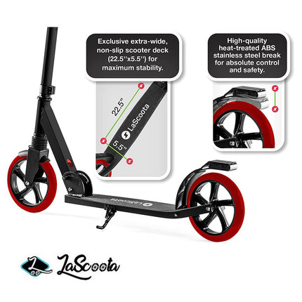 Lascoota Pulse Kick Push Commuter Scooter Teen Adult Black 4