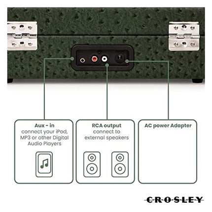 Crosley Cruiser Plus Bluetooth Turntable 3 Speed Ostrich Green 5