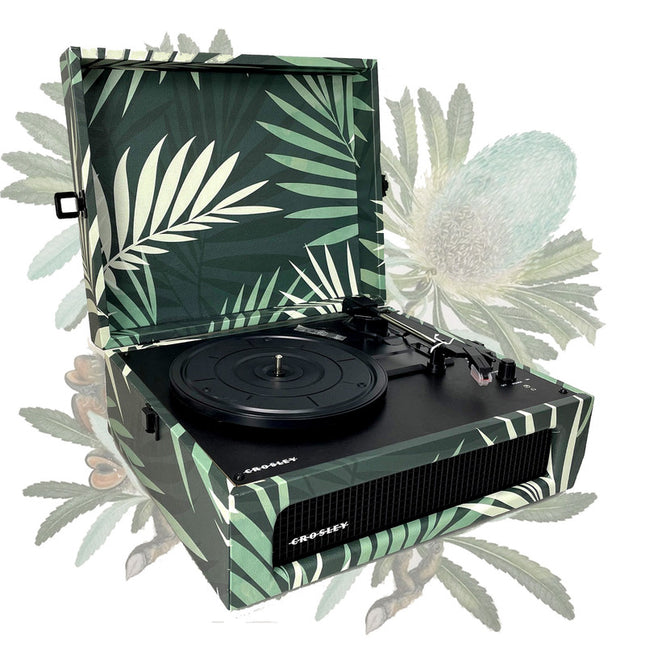 Crosley Voyager Turntable Record Player 3 Speed Bluetooth Tropical Fern Green 2