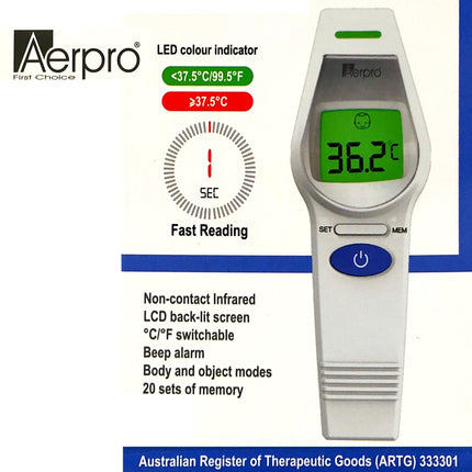 Aerpro Non Contact Infra Red Forehead & Body Thermometer Australian ARTG Registered 3