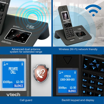 VTech 15951 Twin DECT 6.0 Cordless Home Phone w Video Doorbell Answering Machine 7