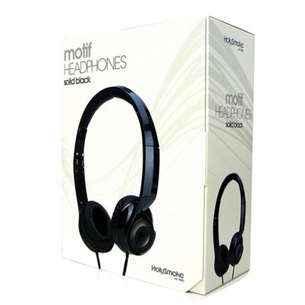 Black Holysmoke Motif On Ear Foldable Headphones 3