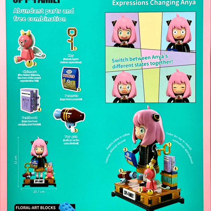 Kalos 31cm Anya Forger Face Changing Building Block Figure Spy X Family 7