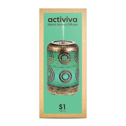activiva 100ml Metal Essential Oil and Aroma Diffuser-Vintage Gold 7