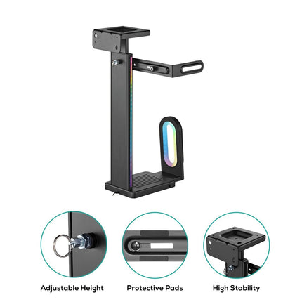 activiva RGB Ultra-Wide Adjustable Wall & Under-Desk Gaming PC Mount 5