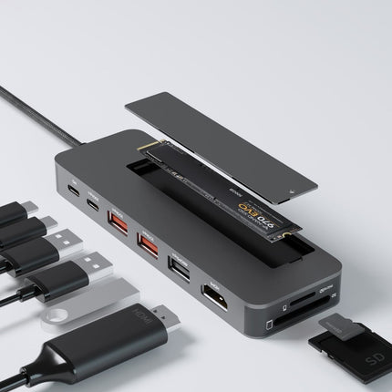 mbeat Elite 9-in-1 USB-C Multiport Hub with Built-in M.2 NVMe SSD Enclosure 2