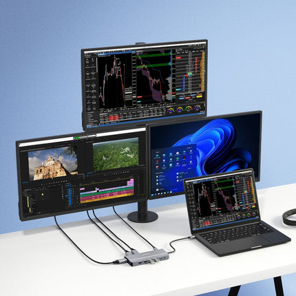 mbeat Elite X14 Triple 4K Display Multi-Port USB-C Hub 3