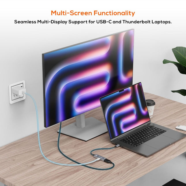 mbeat Tough Link USB-C to DP Adapter with 100W PD - Space Grey 2