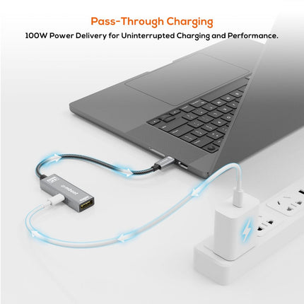 mbeat Tough Link USB-C to DP Adapter with 100W PD - Space Grey 3