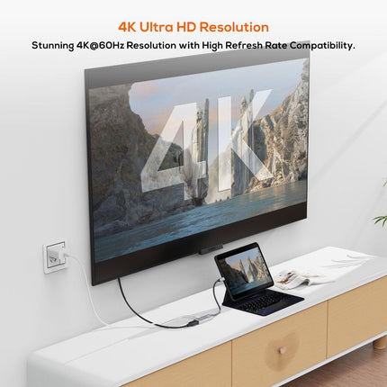 mbeat Tough Link USB-C to DP Adapter with 100W PD - Space Grey 4