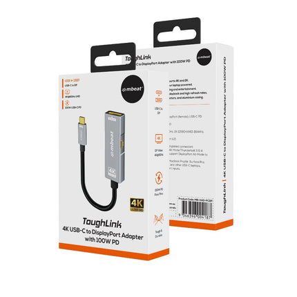 mbeat Tough Link USB-C to DP Adapter with 100W PD - Space Grey 7
