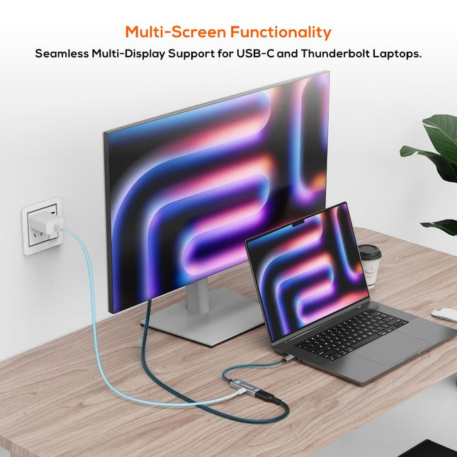 mbeat Tough Link USB-C to HDMI Adapter with 100W PD - Space Grey 2