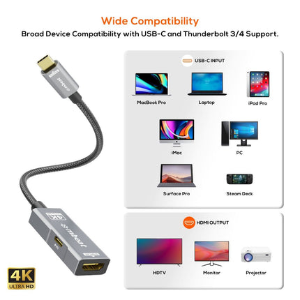 mbeat Tough Link USB-C to HDMI Adapter with 100W PD - Space Grey 5