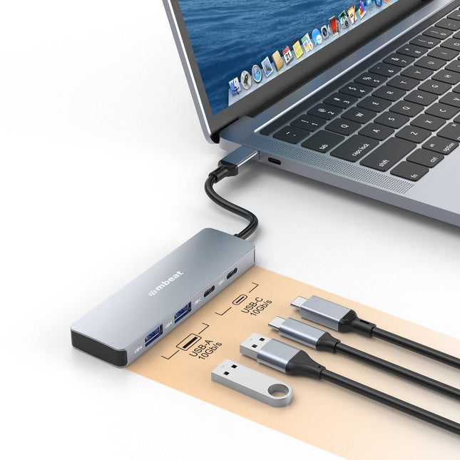 mbeat Elite 4-Port 10Gbps USB-C Gen 2 Hub (2A+2C) 2