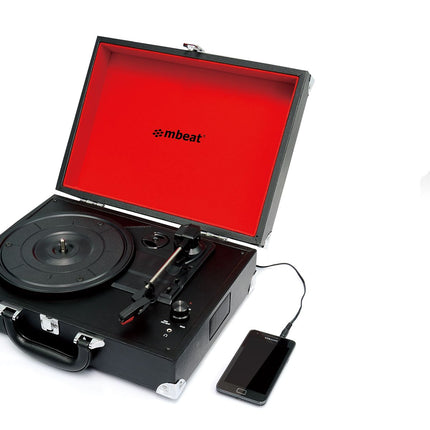 mbeat Retro Briefcase-styled USB Turntable 3