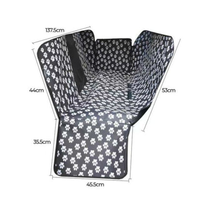 Waterproof Pet Car Seat Cover Hammock Black With Mesh Window 2