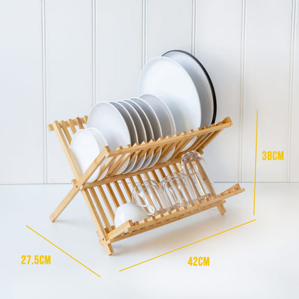 2 Tier Bamboo Dish Rack 2