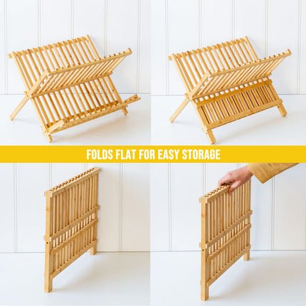 2 Tier Bamboo Dish Rack 3
