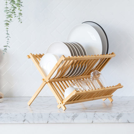 2 Tier Bamboo Dish Rack 5
