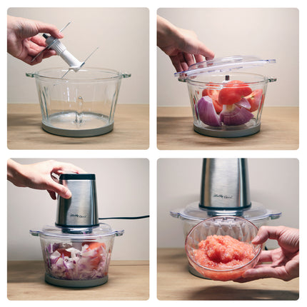 Large Powerful Food Chopper/ Stainless Steel/ 2kg Capacity/ 300W 4