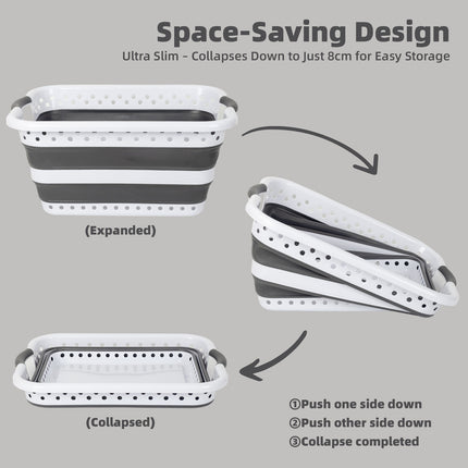 45L Space Saving  Laundry Basket,  Collapsible Hamper for Dorms, RVs, Homes & Garages 3
