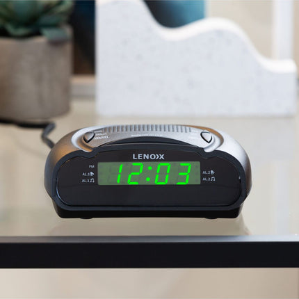 AM/FM Alarm Clock & Radio w/ Green LED Time Numbering 2