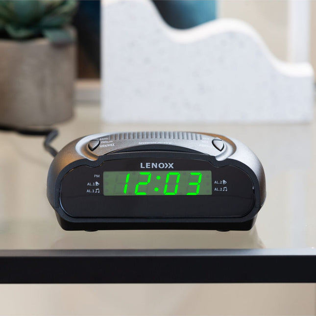 AM/FM Alarm Clock & Radio w/ Green LED Time Numbering 2