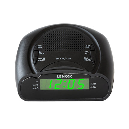 AM/FM Alarm Clock & Radio w/ Green LED Time Numbering 5