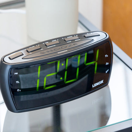 Large Number Alarm Clock & AM/FM Radio, Bold Green LED Time Screen 3