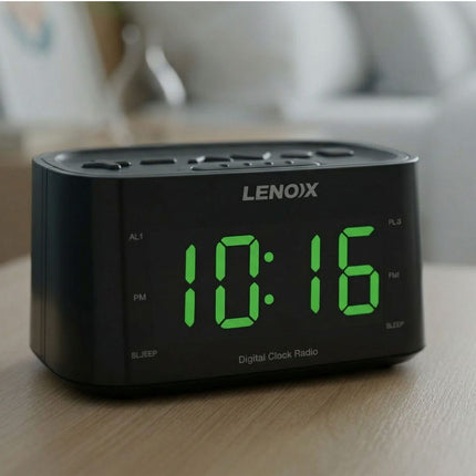 Smartphone-Charging Alarm Clock & FM Radio (Black) w/ USB Port 2