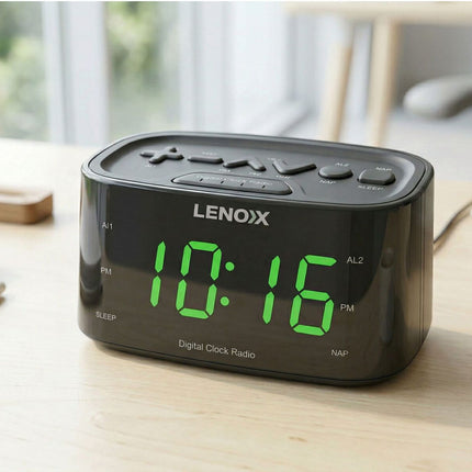 Smartphone-Charging Alarm Clock & FM Radio (Black) w/ USB Port 4