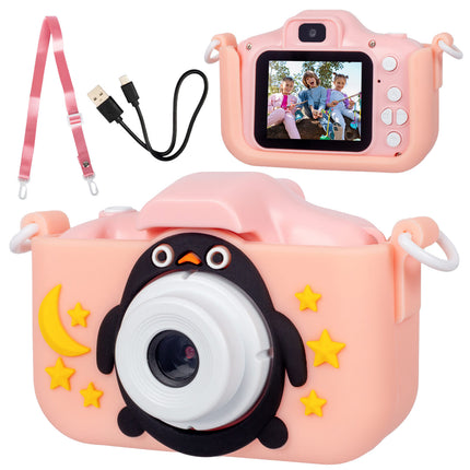 Kids Digital Dual Lens Camera, 4x Zoom and HD Video Recording (Pink) 2